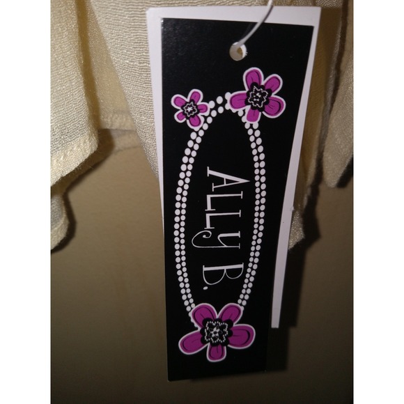 NWT‎ Youth Girls Ally B Yellow Top Shirt W/ Head Band Yellow Lace XL 16 - Picture 10 of 12